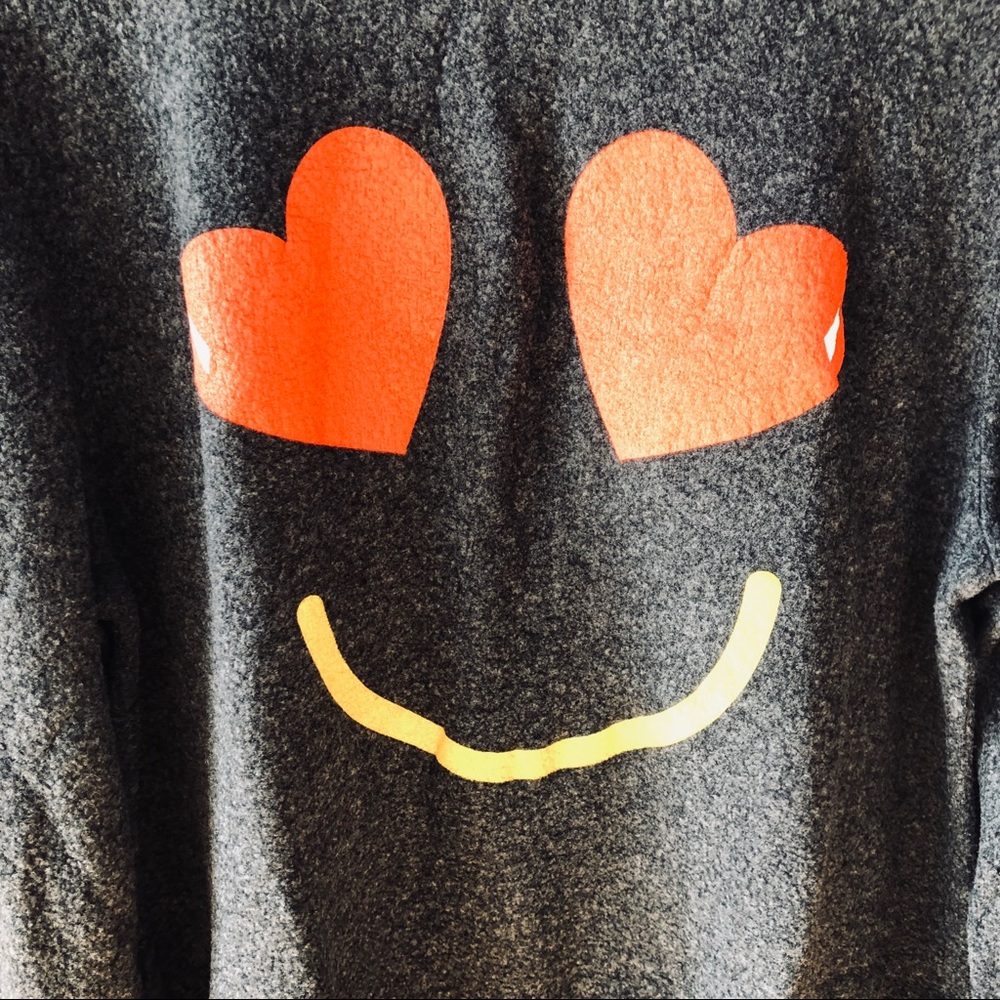 WILDFOX heart smile pullover crewneck sweatshirt - Picture 2 of 7